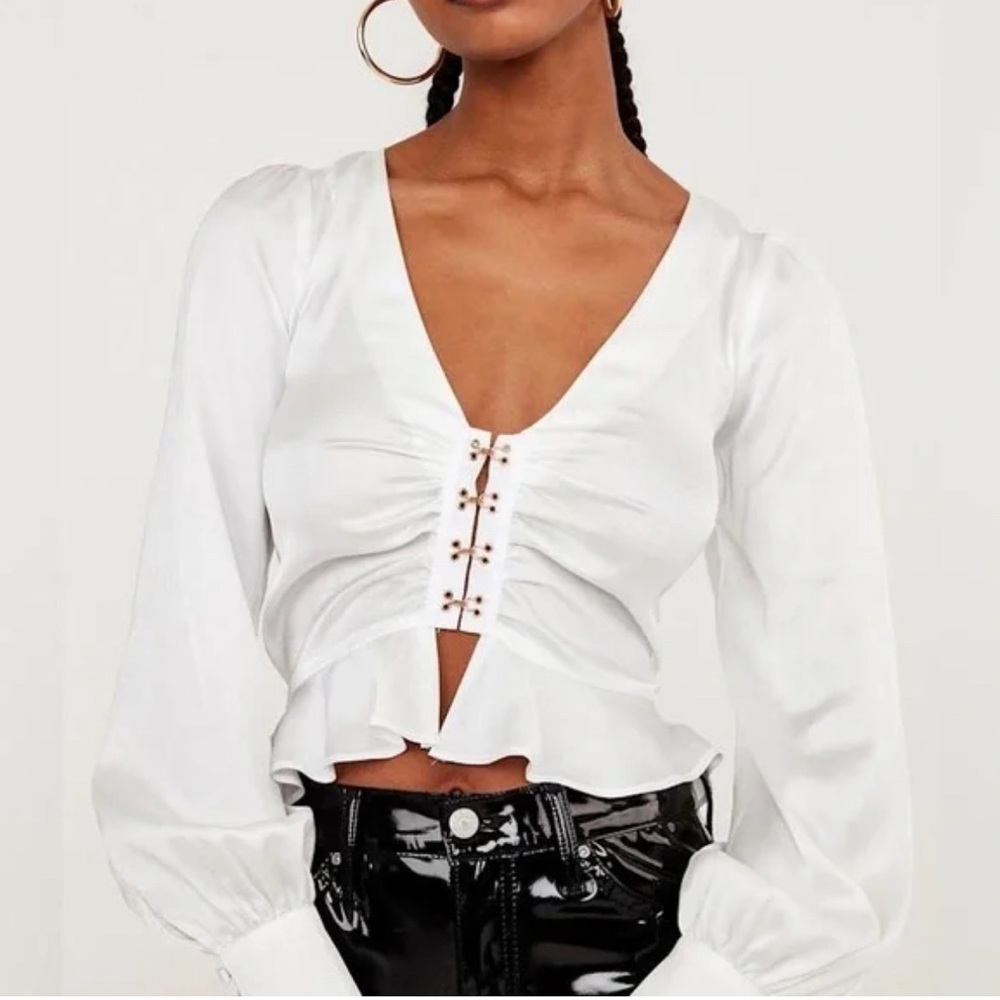 For Love & Lemons Isabella Rouched Top size Medium